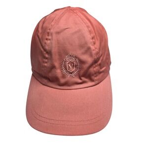 Villager Liz Claiborne Pink Coral Crest Embroidered Baseball Cap Hat OS